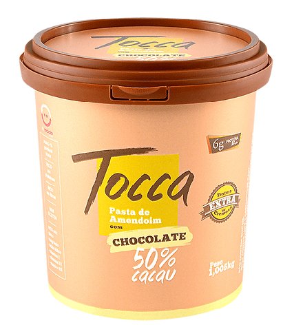 PASTA DE AMENDOIM CHOCOLATE 50% CACAU - TOCCA 1KG