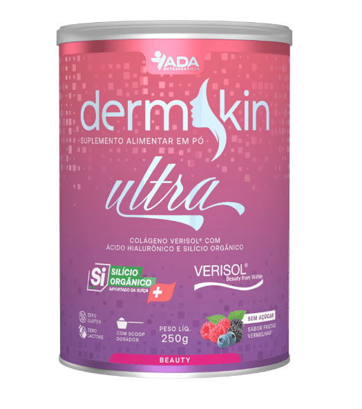 DERMSKIN FRUTAS VERMELHAS (VERISOL + ÁCIDO HIALURÔNICO + SILÍCIO ORGÂNICO) - ADA 250GR
