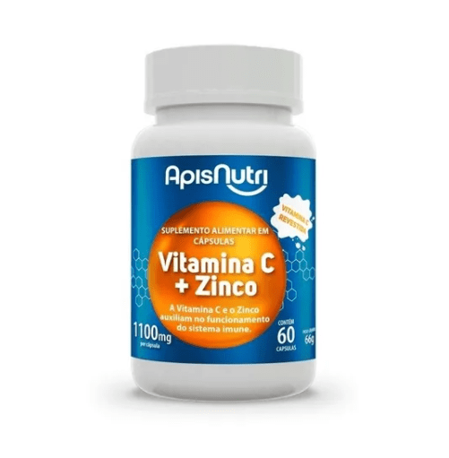 VITAMINA C + ZINCO - APISNUTRI 60 CÁPSULAS 1.100mg