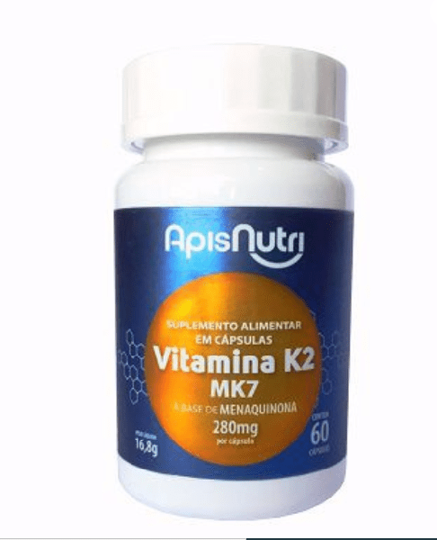 VITAMINA K2 MK7 - APISNUTRI 60 CÁPSULAS 280mg