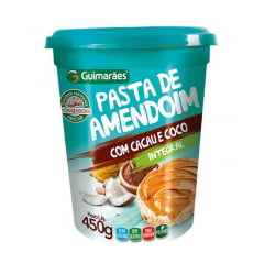 PASTA DE AMENDOIM CACAU E COCO - GUIMARÃES 450gr 