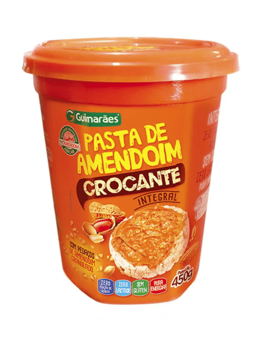PASTA DE AMENDOIM CROCANTE - GUIMARÃES 450 GRAMAS 