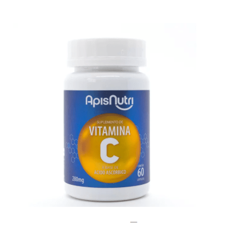 VITAMINA C - APISNUTRI 60 CÁPSULAS 280MG - GRÃO EM GRAMAS