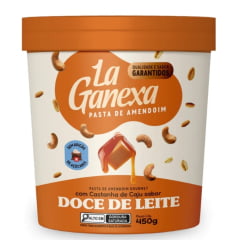 PASTA DE AMENDOIM SABOR DOCE DE LEITE COM CASTANHA DE CAJU - LA GANEXA 450 GRAMAS
